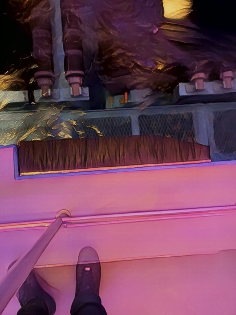 アトラクション乗り場に使用されているブラシ