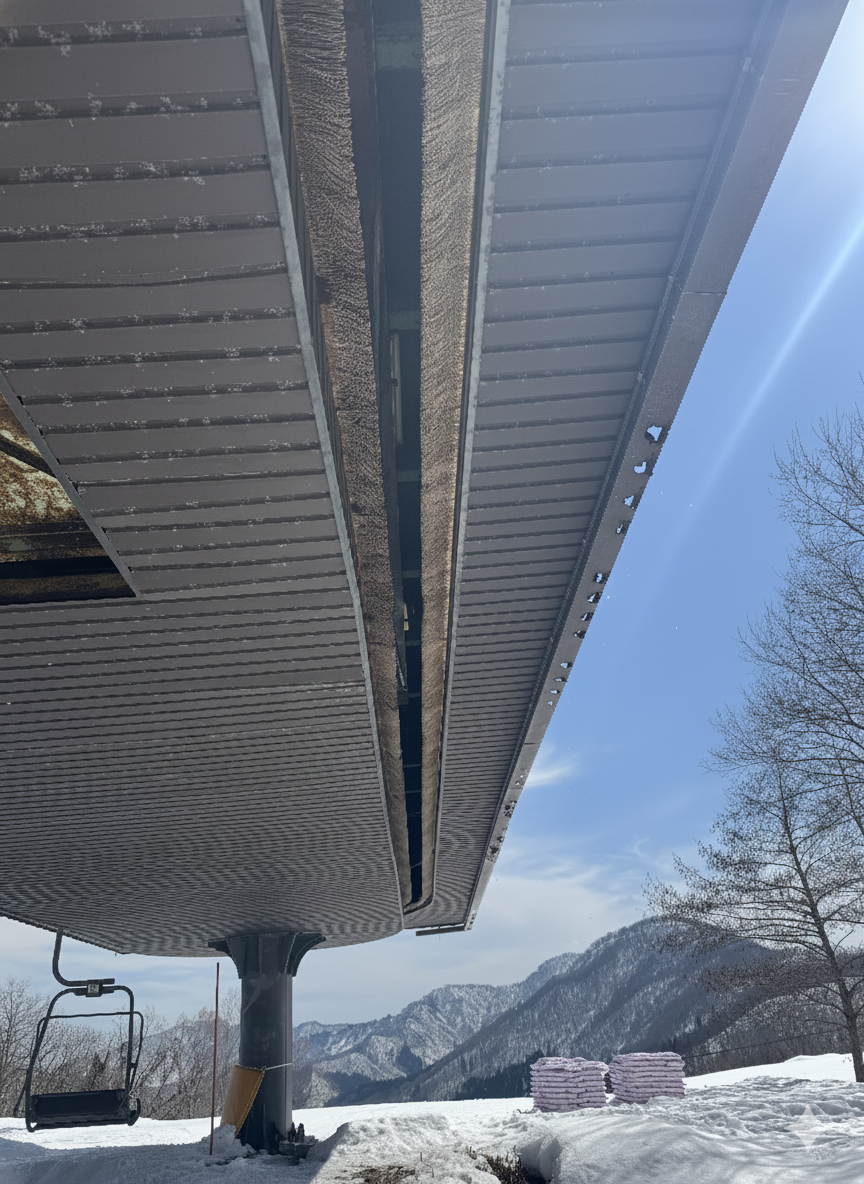 スキーリフトに使用されているブラシ